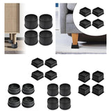 Maxbell 4Pcs Bed Risers Anti Scratch Heavy Duty Couch Raisers for Couch Sofa Cabinet 1 inch Square