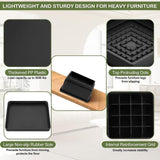 Maxbell 4Pcs Bed Risers Anti Scratch Heavy Duty Couch Raisers for Couch Sofa Cabinet 1 inch Square