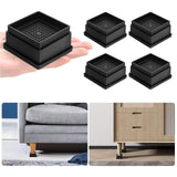 Maxbell 4Pcs Bed Risers Anti Scratch Heavy Duty Couch Raisers for Couch Sofa Cabinet 1 inch Square