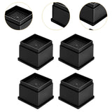 Maxbell 4Pcs Bed Risers Anti Scratch Heavy Duty Couch Raisers for Couch Sofa Cabinet 2 inch Square