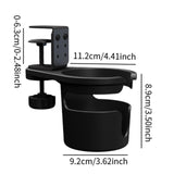 Maxbell Rotating Desk Cup Holder Portable Table Edge Clamp for Outdoor Garden Office