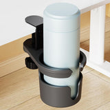 Maxbell Rotating Desk Cup Holder Portable Table Edge Clamp for Outdoor Garden Office