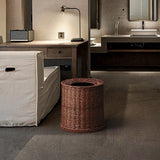 Maxbell Imitation Rattan Trash Can Light Luxury Open Top Dustbin Trendy Waste Basket S