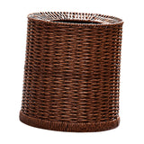 Maxbell Imitation Rattan Trash Can Light Luxury Open Top Dustbin Trendy Waste Basket L
