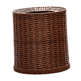 Maxbell Imitation Rattan Trash Can Light Luxury Open Top Dustbin Trendy Waste Basket L