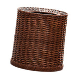 Maxbell Imitation Rattan Trash Can Light Luxury Open Top Dustbin Trendy Waste Basket L