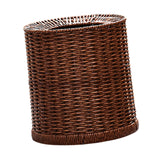 Maxbell Imitation Rattan Trash Can Light Luxury Open Top Dustbin Trendy Waste Basket L
