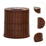 Maxbell Imitation Rattan Trash Can Light Luxury Open Top Dustbin Trendy Waste Basket L