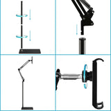 Maxbell Phone Tablet Floor Stand Lazy Bracket Phone Holder for Photo Vlogging Office 175cmx30cmx20cm