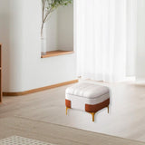 Maxbell Storage Foot Rest Footstool Seat Seat Cube for Doorway Living Room Apartment White
