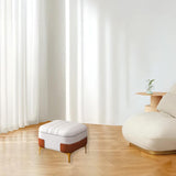 Maxbell Storage Foot Rest Footstool Seat Seat Cube for Doorway Living Room Apartment White