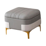 Maxbell Storage Foot Rest Footstool Seat Seat Cube for Doorway Living Room Apartment Gray