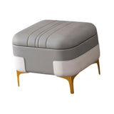 Maxbell Storage Foot Rest Footstool Seat Seat Cube for Doorway Living Room Apartment Gray