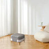 Maxbell Storage Foot Rest Footstool Seat Seat Cube for Doorway Living Room Apartment Gray