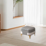 Maxbell Storage Foot Rest Footstool Seat Seat Cube for Doorway Living Room Apartment Gray