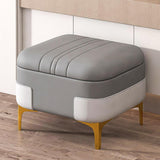 Maxbell Storage Foot Rest Footstool Seat Seat Cube for Doorway Living Room Apartment Gray