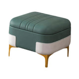 Maxbell Storage Foot Rest Footstool Seat Seat Cube for Doorway Living Room Apartment Dark green