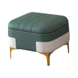 Maxbell Storage Foot Rest Footstool Seat Seat Cube for Doorway Living Room Apartment Dark green