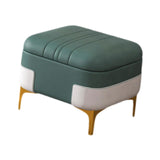 Maxbell Storage Foot Rest Footstool Seat Seat Cube for Doorway Living Room Apartment Dark green