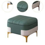 Maxbell Storage Foot Rest Footstool Seat Seat Cube for Doorway Living Room Apartment Dark green