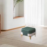 Maxbell Storage Foot Rest Footstool Seat Seat Cube for Doorway Living Room Apartment Dark green
