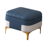 Maxbell Storage Foot Rest Footstool Seat Seat Cube for Doorway Living Room Apartment Dark blue