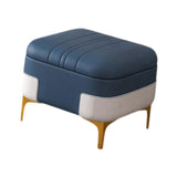 Maxbell Storage Foot Rest Footstool Seat Seat Cube for Doorway Living Room Apartment Dark blue