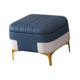Maxbell Storage Foot Rest Footstool Seat Seat Cube for Doorway Living Room Apartment Dark blue