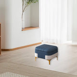 Maxbell Storage Foot Rest Footstool Seat Seat Cube for Doorway Living Room Apartment Dark blue