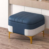 Maxbell Storage Foot Rest Footstool Seat Seat Cube for Doorway Living Room Apartment Dark blue