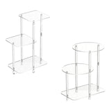Maxbell Acrylic Display Risers Gifts Acrylic Side Table for Living Room Home Square