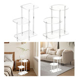 Maxbell Acrylic Display Risers Gifts Acrylic Side Table for Living Room Home Square