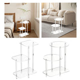 Maxbell Acrylic Display Risers Gifts Acrylic Side Table for Living Room Home Square