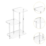 Maxbell Acrylic Display Risers Gifts Acrylic Side Table for Living Room Home Square