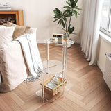 Maxbell Acrylic Display Risers Gifts Acrylic Side Table for Living Room Home Square