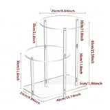 Maxbell Acrylic Display Risers Gifts Acrylic Side Table for Living Room Home Round