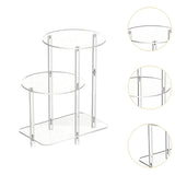 Maxbell Acrylic Display Risers Gifts Acrylic Side Table for Living Room Home Round