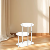 Maxbell Acrylic Display Risers Gifts Acrylic Side Table for Living Room Home Round