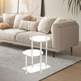 Maxbell Acrylic Display Risers Gifts Acrylic Side Table for Living Room Home Round