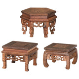 Maxbell Wood Planter Pedestal Flowerpot Riser for Indoor Outdoor Patio Garden Teapot 13cmx12cmx8.5cm