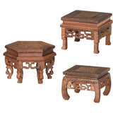 Maxbell Wood Planter Pedestal Flowerpot Riser for Indoor Outdoor Patio Garden Teapot 13cmx12cmx8.5cm