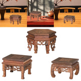 Maxbell Wood Planter Pedestal Flowerpot Riser for Indoor Outdoor Patio Garden Teapot 13cmx12cmx8.5cm