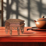 Maxbell Wood Planter Pedestal Flowerpot Riser for Indoor Outdoor Patio Garden Teapot 13cmx12cmx8.5cm