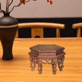 Maxbell Wood Planter Pedestal Flowerpot Riser for Indoor Outdoor Patio Garden Teapot 13cmx12cmx8.5cm