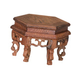 Maxbell Wood Planter Pedestal Flowerpot Riser for Indoor Outdoor Patio Garden Teapot 13cmx12cmx8.5cm