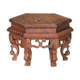 Maxbell Wood Planter Pedestal Flowerpot Riser for Indoor Outdoor Patio Garden Teapot 13cmx12cmx8.5cm