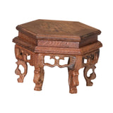 Maxbell Wood Planter Pedestal Flowerpot Riser for Indoor Outdoor Patio Garden Teapot 13cmx12cmx8.5cm