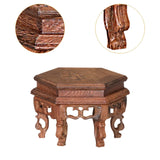 Maxbell Wood Planter Pedestal Flowerpot Riser for Indoor Outdoor Patio Garden Teapot 13cmx12cmx8.5cm