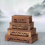 Maxbell Wood Planter Pedestal Flowerpot Riser for Indoor Outdoor Patio Garden Teapot 13cmx12cmx8.5cm