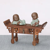 Maxbell Wood Planter Pedestal Flowerpot Riser for Indoor Outdoor Patio Garden Teapot 13cmx12cmx8.5cm